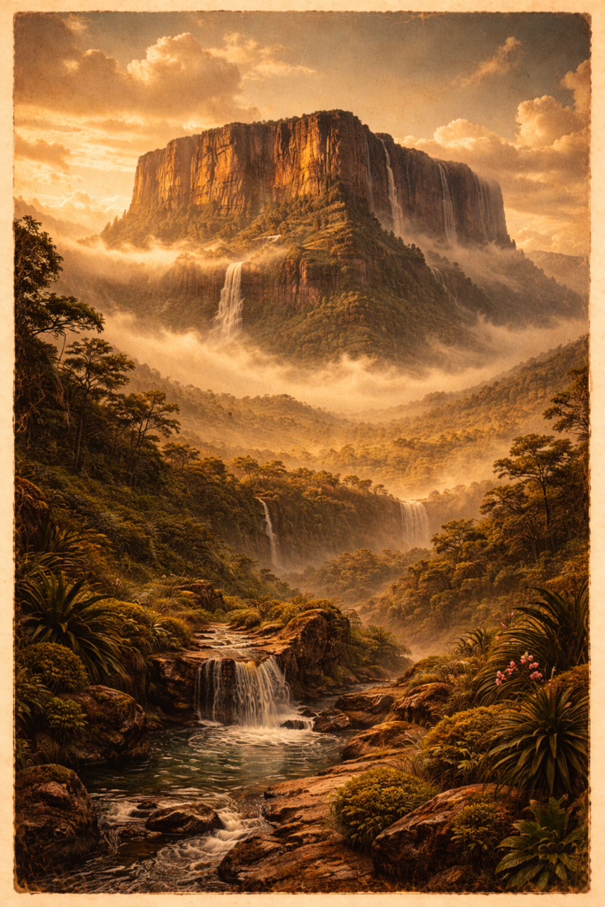 Morgenlicht über dem Roraima-Tepui